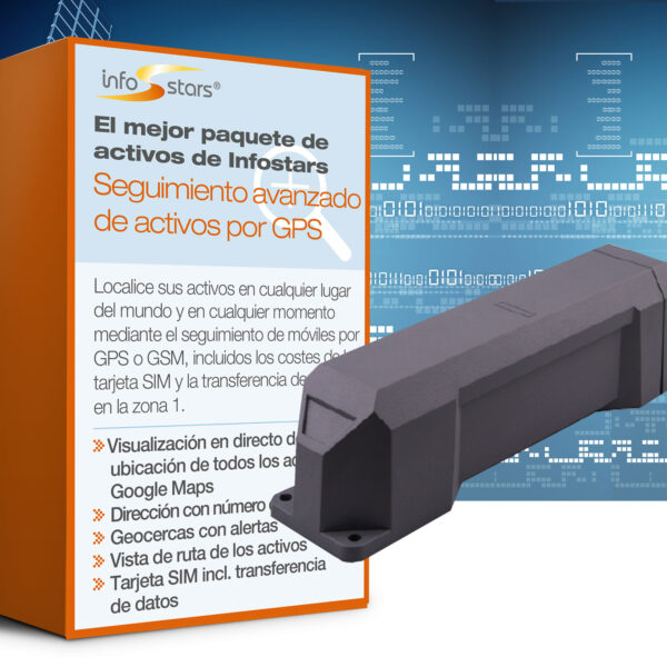 Localizador GPS con batería plus LTE (GL502) y paquete de software avanzado de seguimiento de activos