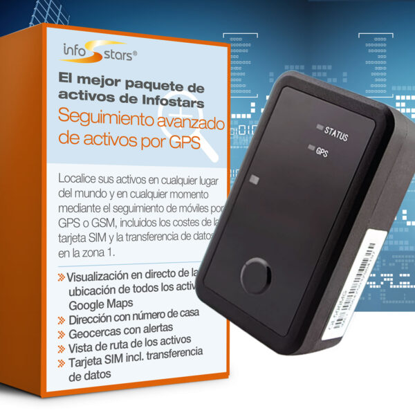 Localizador GPS con batería estándar LTE (GL521) y paquete de software avanzado para seguimiento de activos.