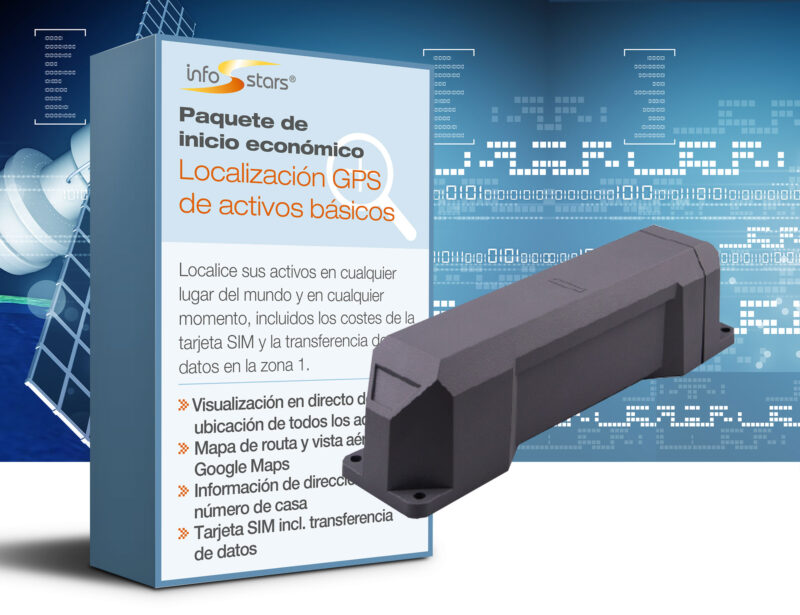 Localizador GPS con batería plus LTE (GL502) y paquete de software básico de seguimiento de activos