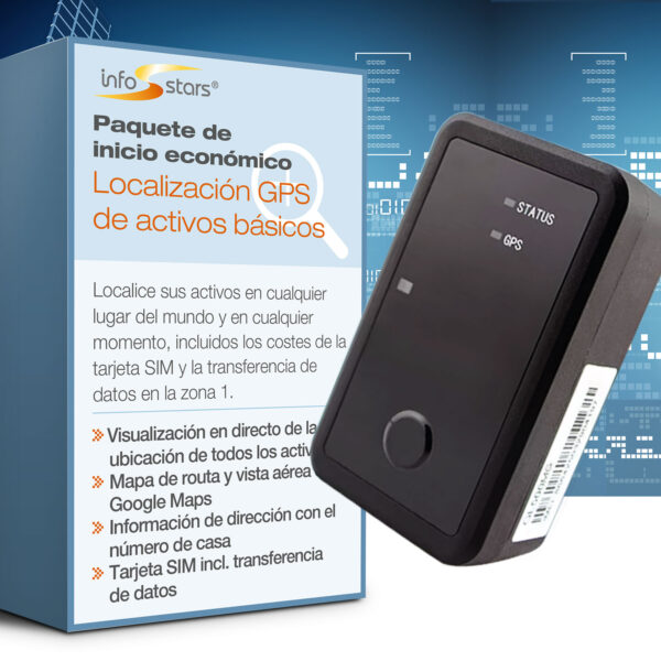 Localizador GPS batería estándar recargable LTE (GL501) y paquete de software básico de seguimiento de activos
