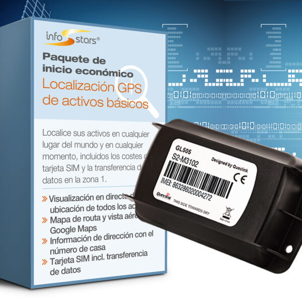 Localizador GPS con batería estándar (GL505) y paquete de software básico de seguimiento de activos
