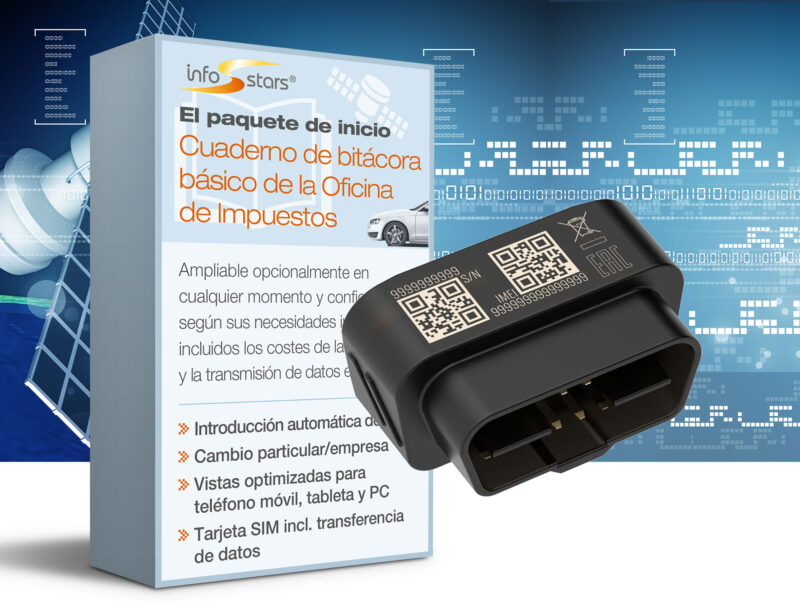Seguimiento GPS Plug & Play (FMB020) con paquete básico de libro de registro de viajes para la Agencia Tributaria
