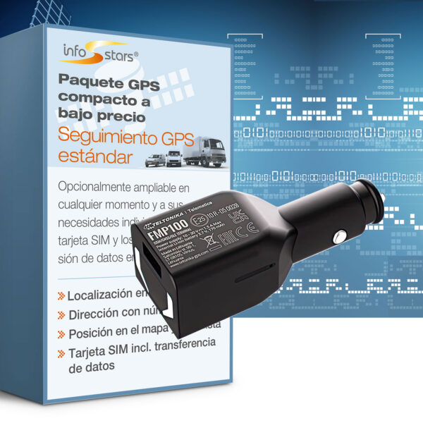 Localizador GPS Plug & Play (FMP100) y paquete de software estándar GPS de rastreo