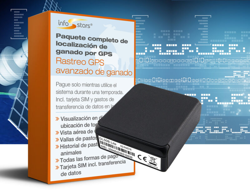 Localizador GPS con batería ligera (GL50b) y paquete de software avanzado GPS de rastreo de ubicación de animales