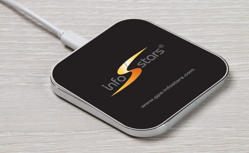 Cargador inalámbrico inductivo con logotipo para localizador GPS con batería estándar LTE