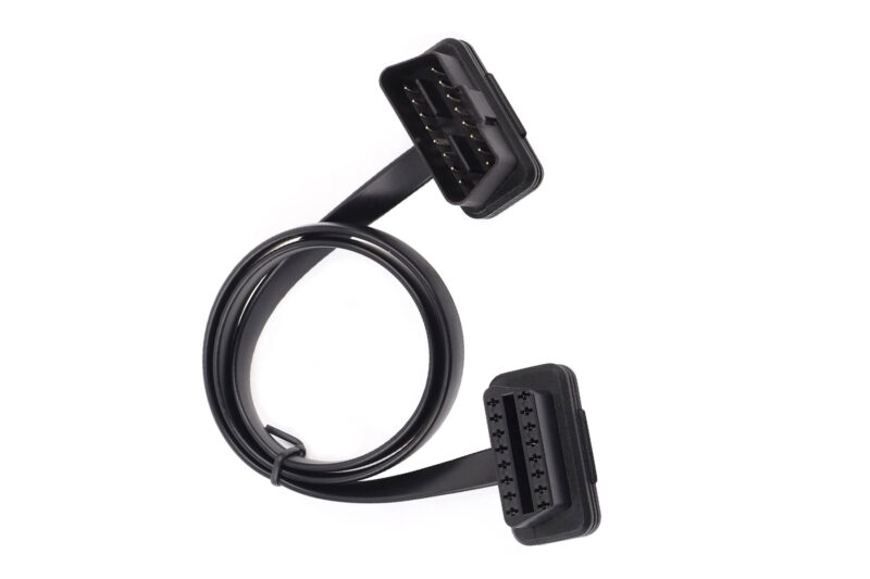 OBD2 Verlängerungskabel 9 pin mit Flachstecker 1m