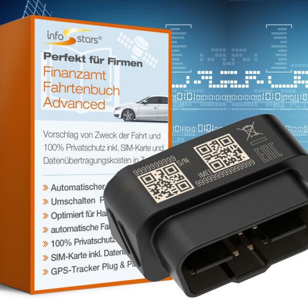 GPS-Tracker Plug & Play (FMB020) mit Finanzamt Fahrtenbuch Advanced Paket