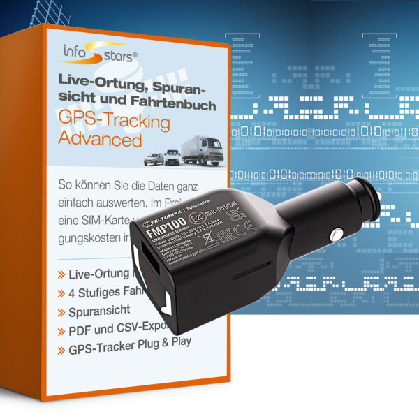 GPS-Tracker Plug & Play (FMP100) mit GPS-Tracking Advanced Bundle