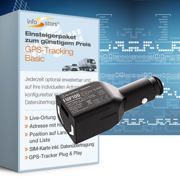 GPS-Tracker Plug & Play (FMP100) mit GPS-Tracking Basic Bundle