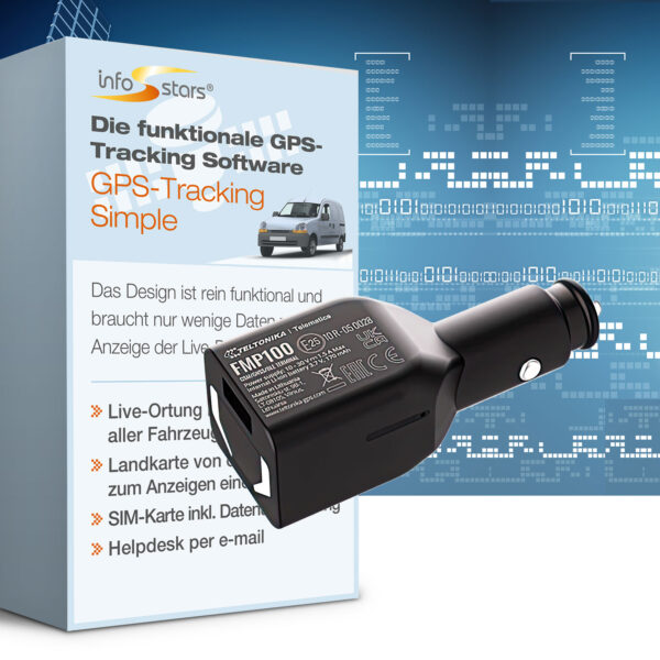 GPS-Tracker Plug & Play (FMP100) mit GPS-Tracking Simple Bundle